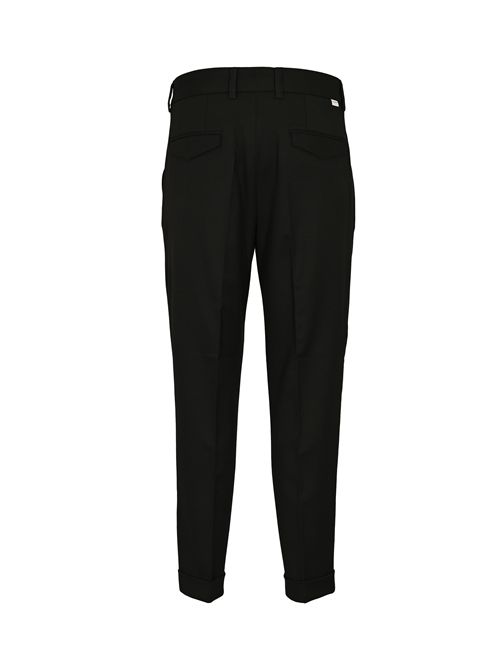 Pantalone in cotone con pinces Nero Paolo Pecora | B12A 30899000
